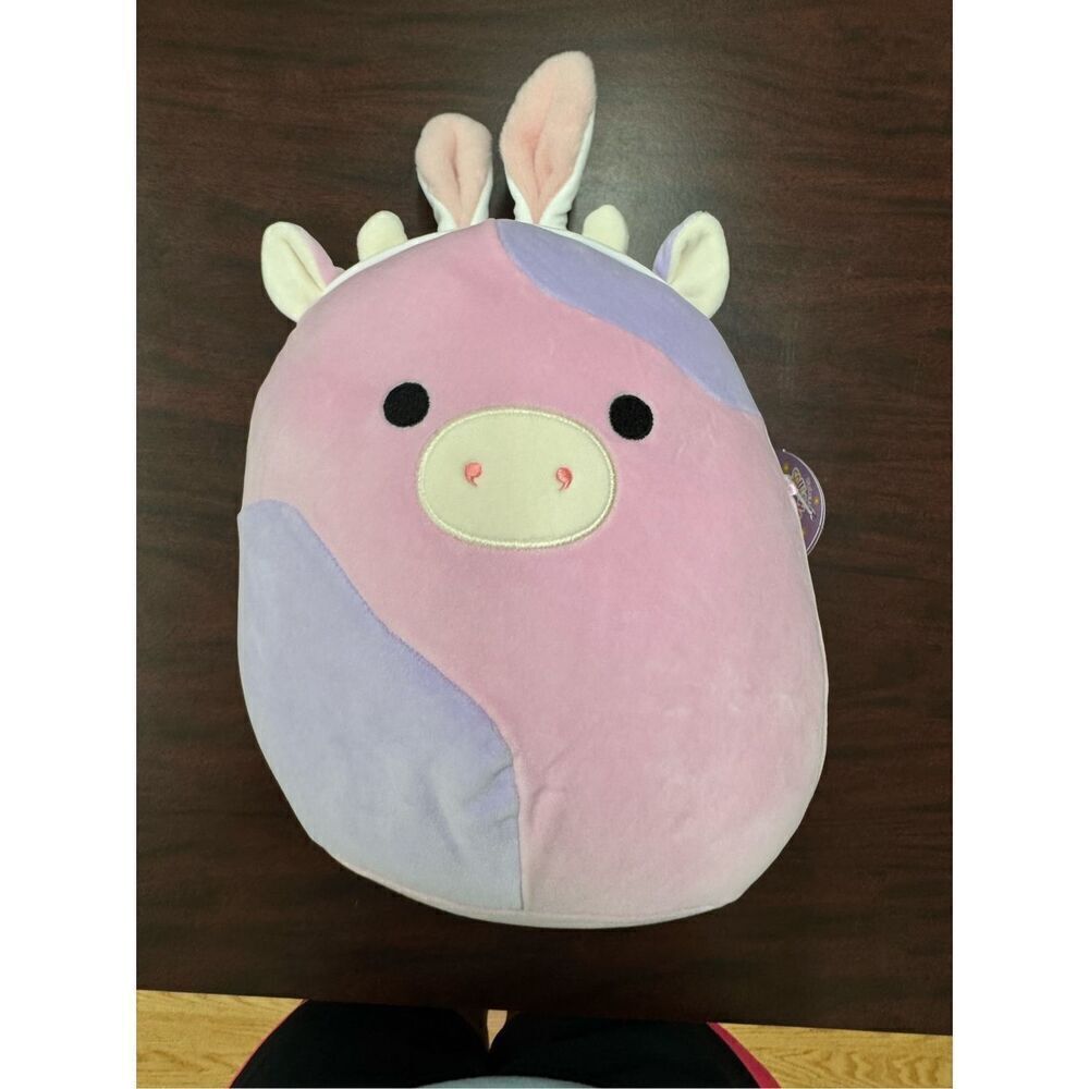 NWT Patty Pink Purple Cow 11 Inch Easter Squishmallows Plush